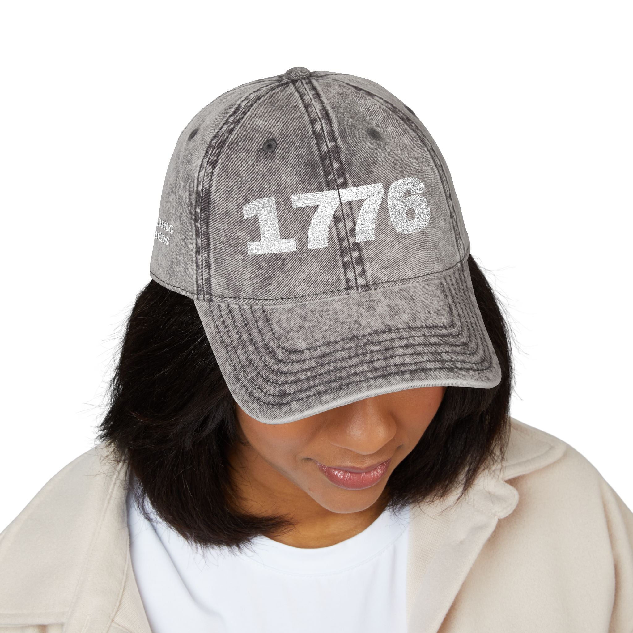 1776 Vintage Embroidered Cap – Distressed Patriotic Baseball Hat