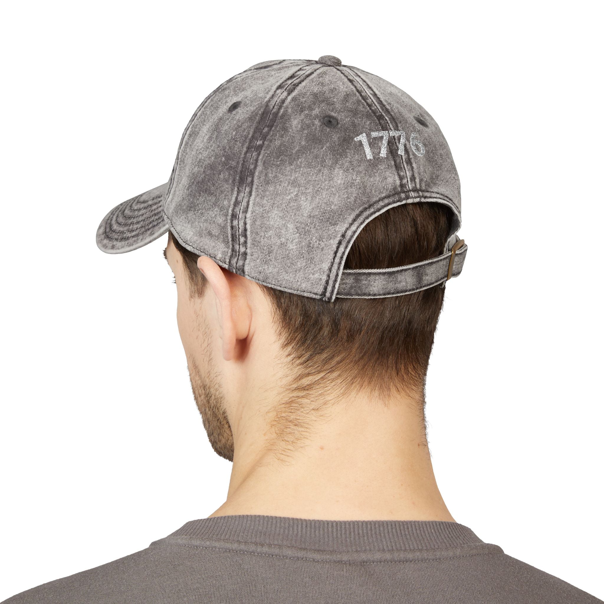1776 Vintage Embroidered Cap – Distressed Patriotic Baseball Hat