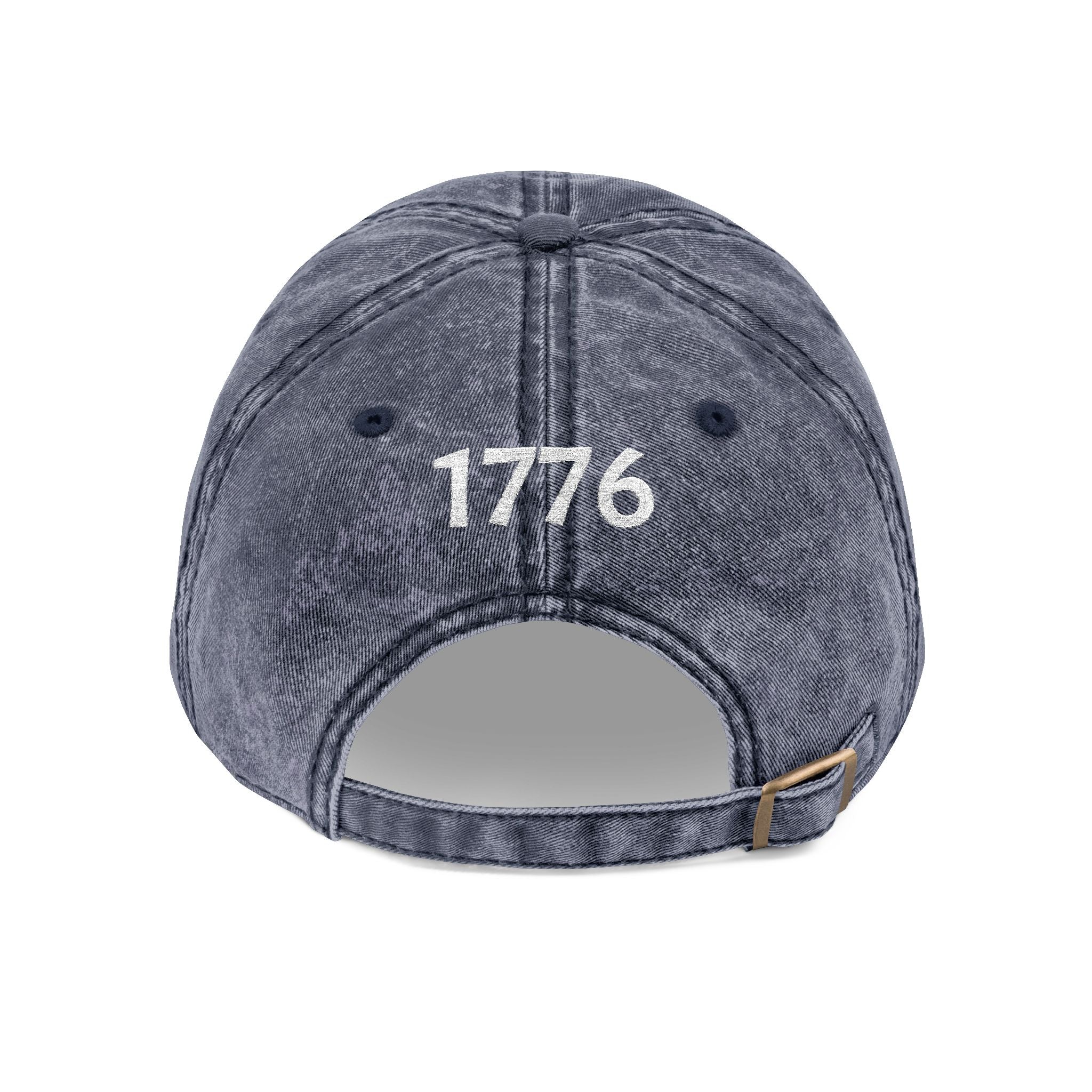 1776 Vintage Embroidered Cap – Distressed Patriotic Baseball Hat