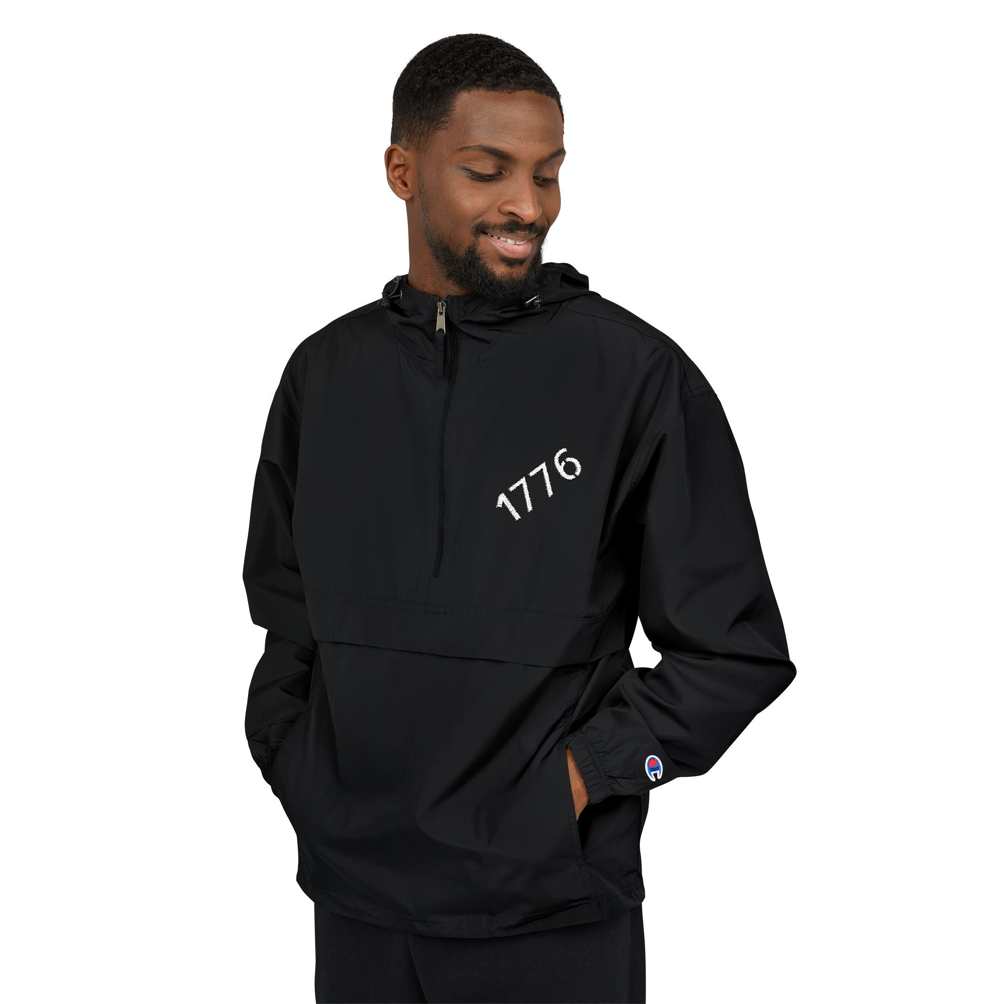 1776 Orange Packable Anorak Jacket