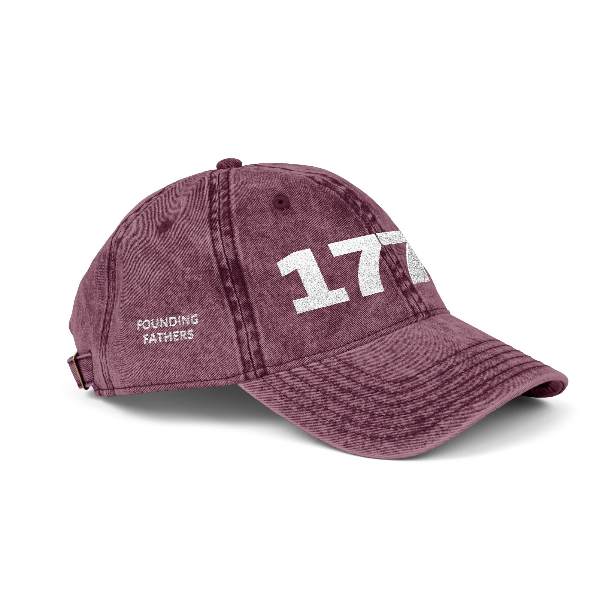 1776 Vintage Embroidered Cap – Distressed Patriotic Baseball Hat