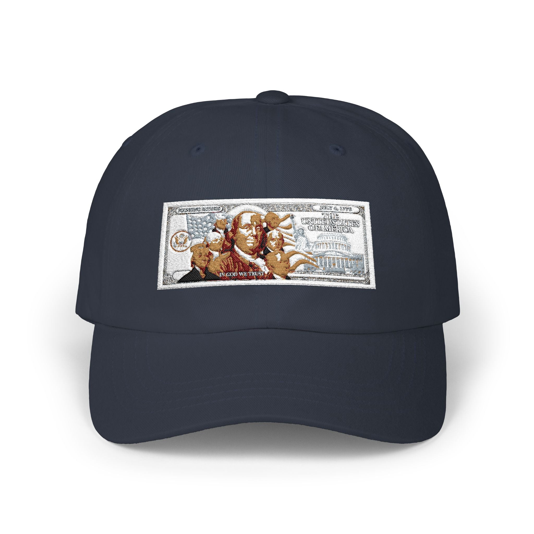 Classic Dad Cap - Cherubs Baroque Patch Baseball Hat with 1776 Back Print
