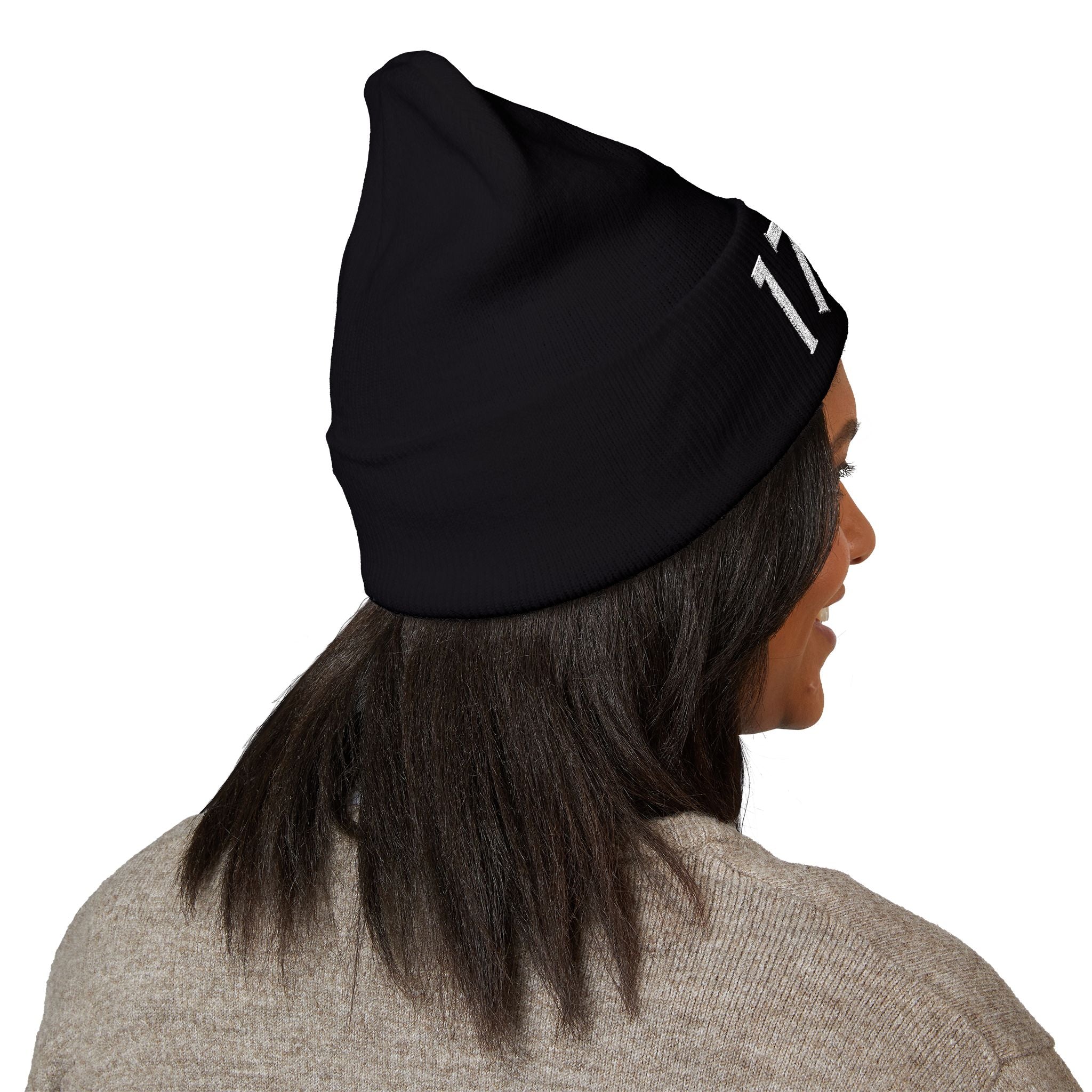 1776 Embroidered Cuffed Beanie - Patriotic Knit Winter Hat