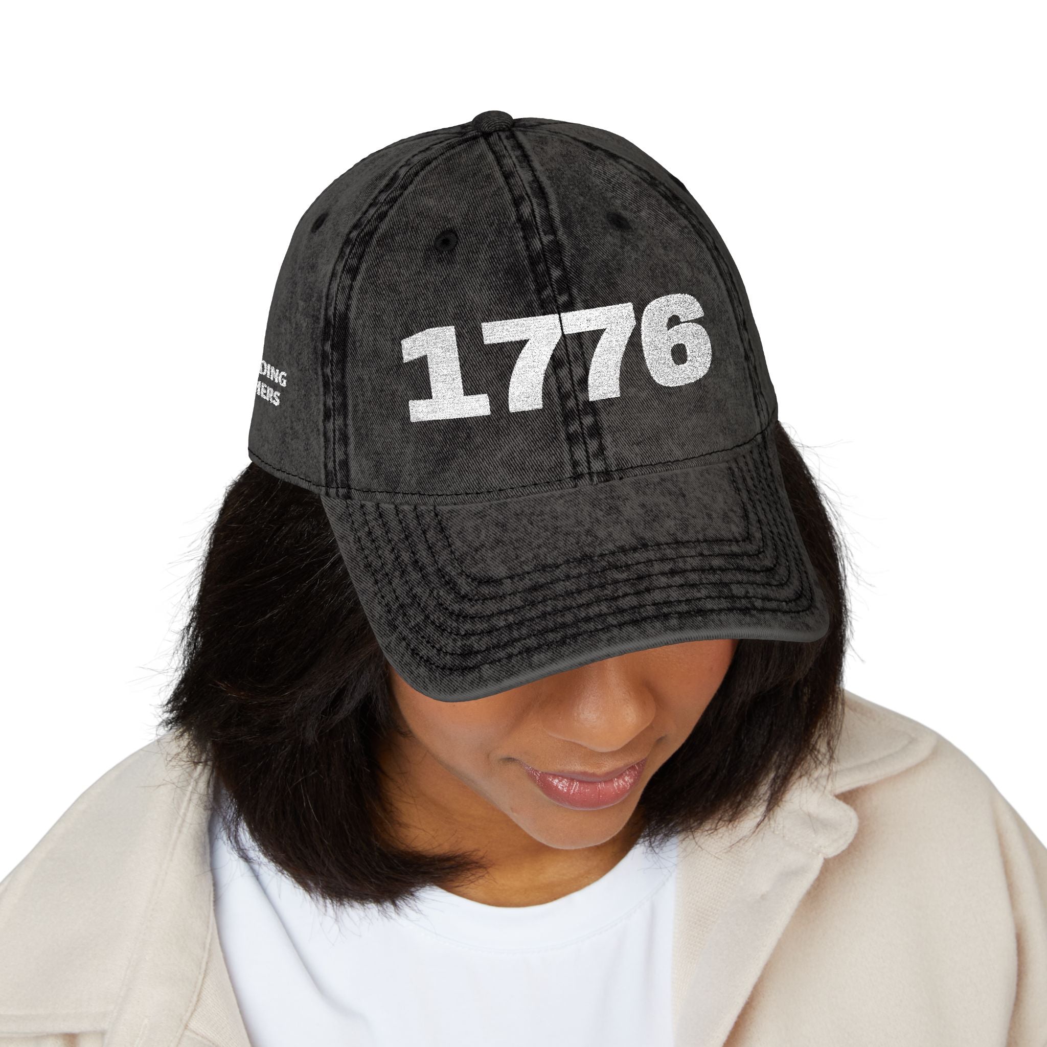 1776 Vintage Embroidered Cap – Distressed Patriotic Baseball Hat