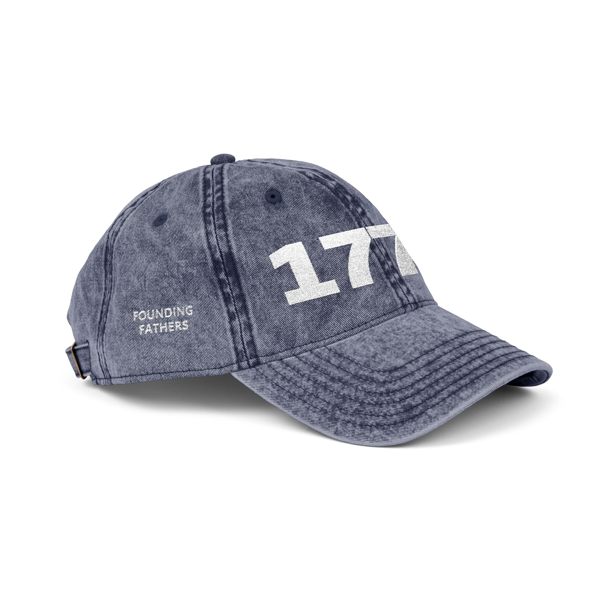 1776 Vintage Embroidered Cap – Distressed Patriotic Baseball Hat