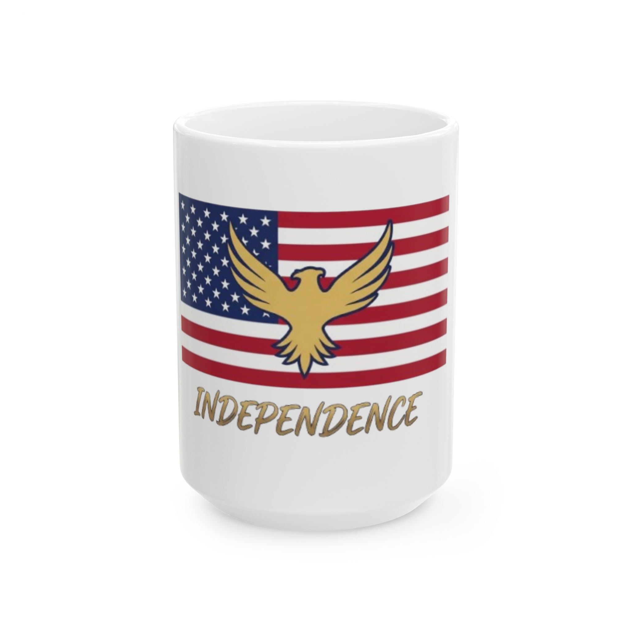 Independence Flag Mug — American Eagle Ceramic Coffee Cup (11oz & 15oz)