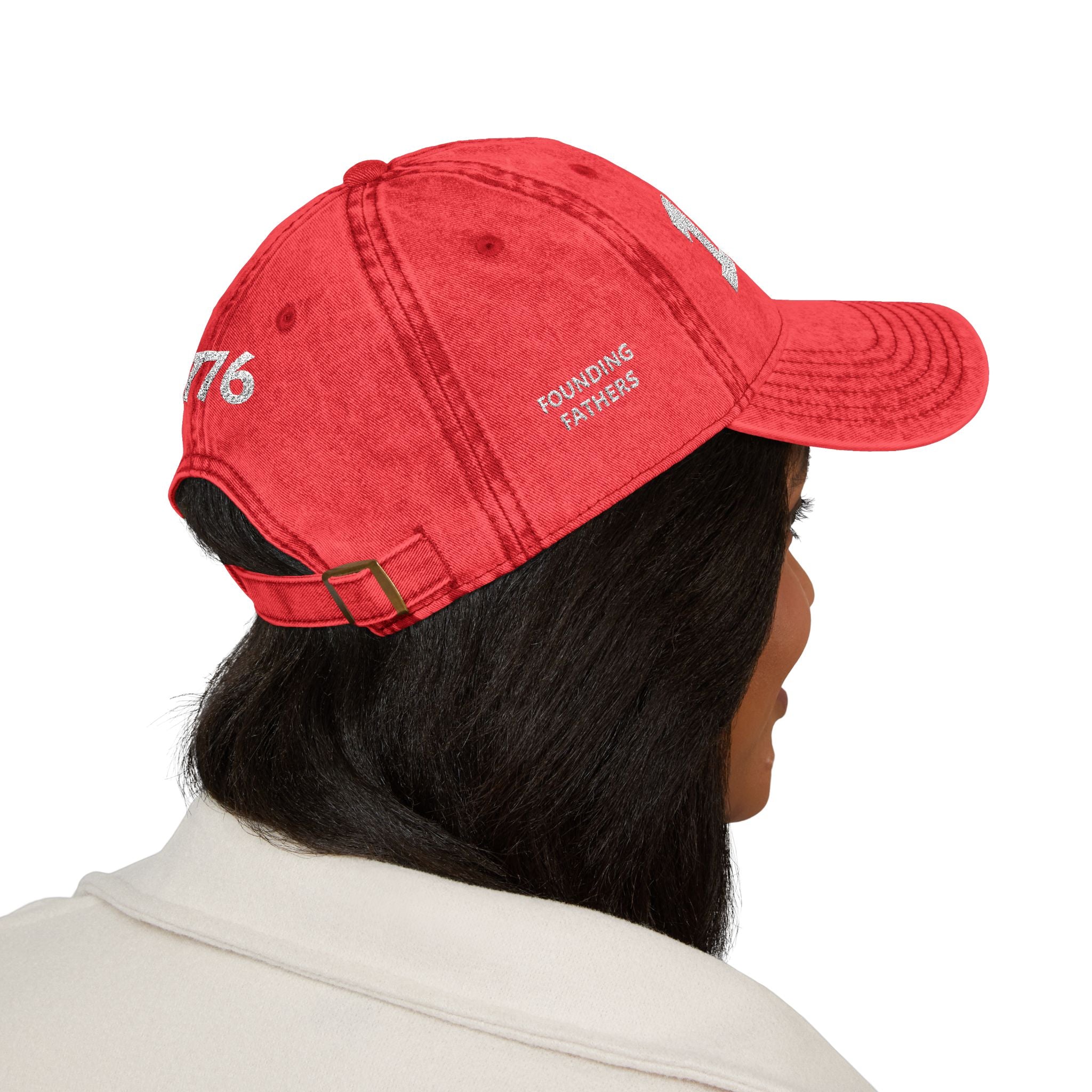 1776 Vintage Embroidered Cap – Distressed Patriotic Baseball Hat