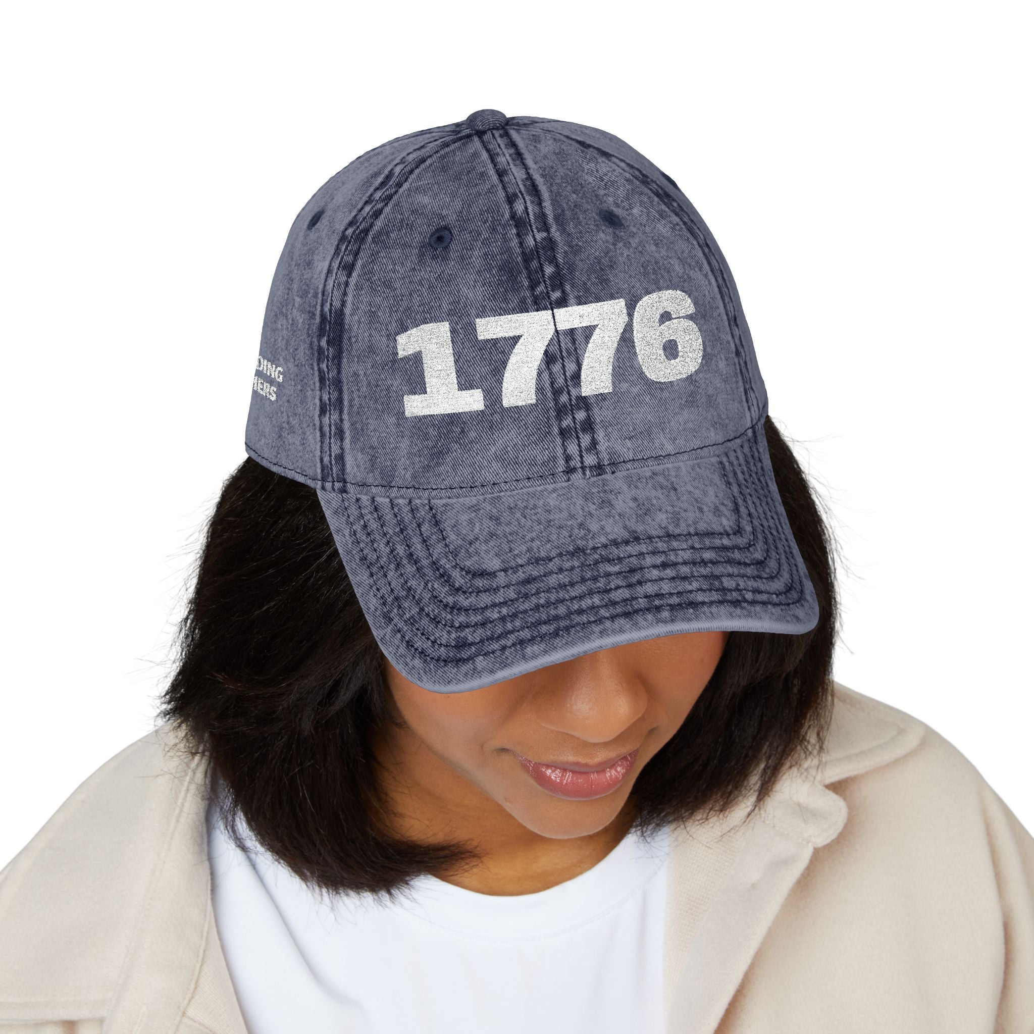 1776 Vintage Embroidered Cap – Distressed Patriotic Baseball Hat