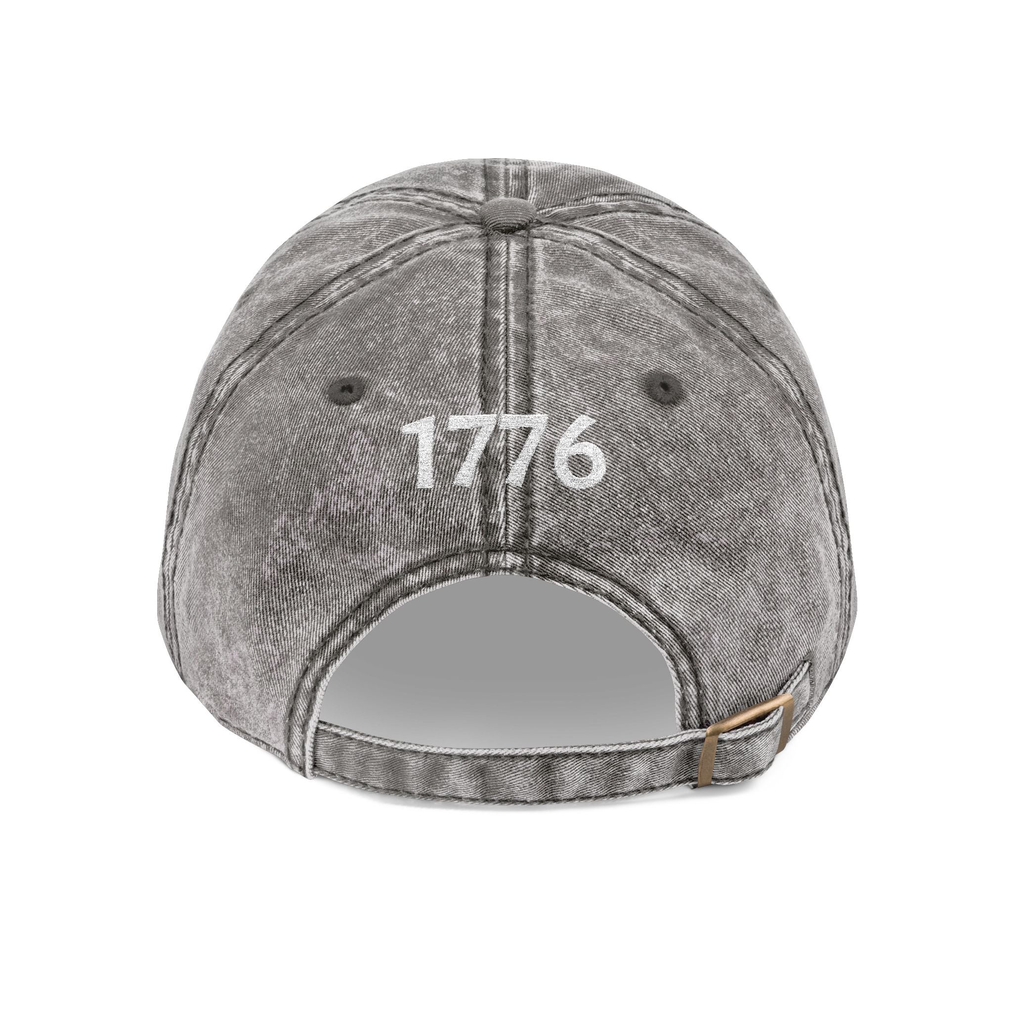 1776 Vintage Embroidered Cap – Distressed Patriotic Baseball Hat