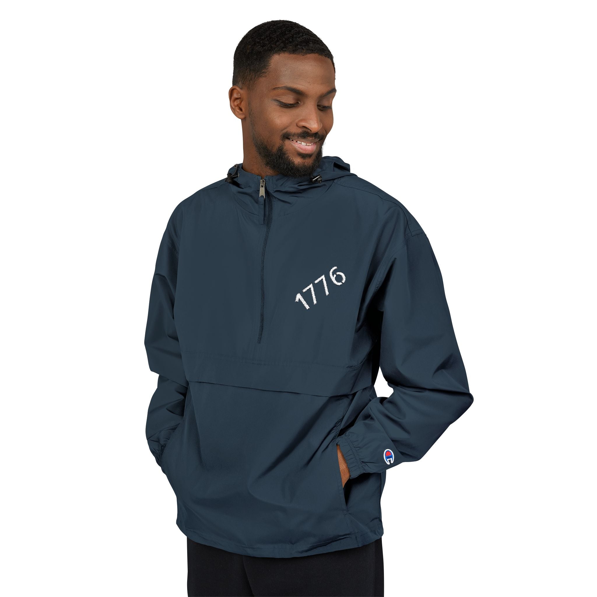 1776 Orange Packable Anorak Jacket