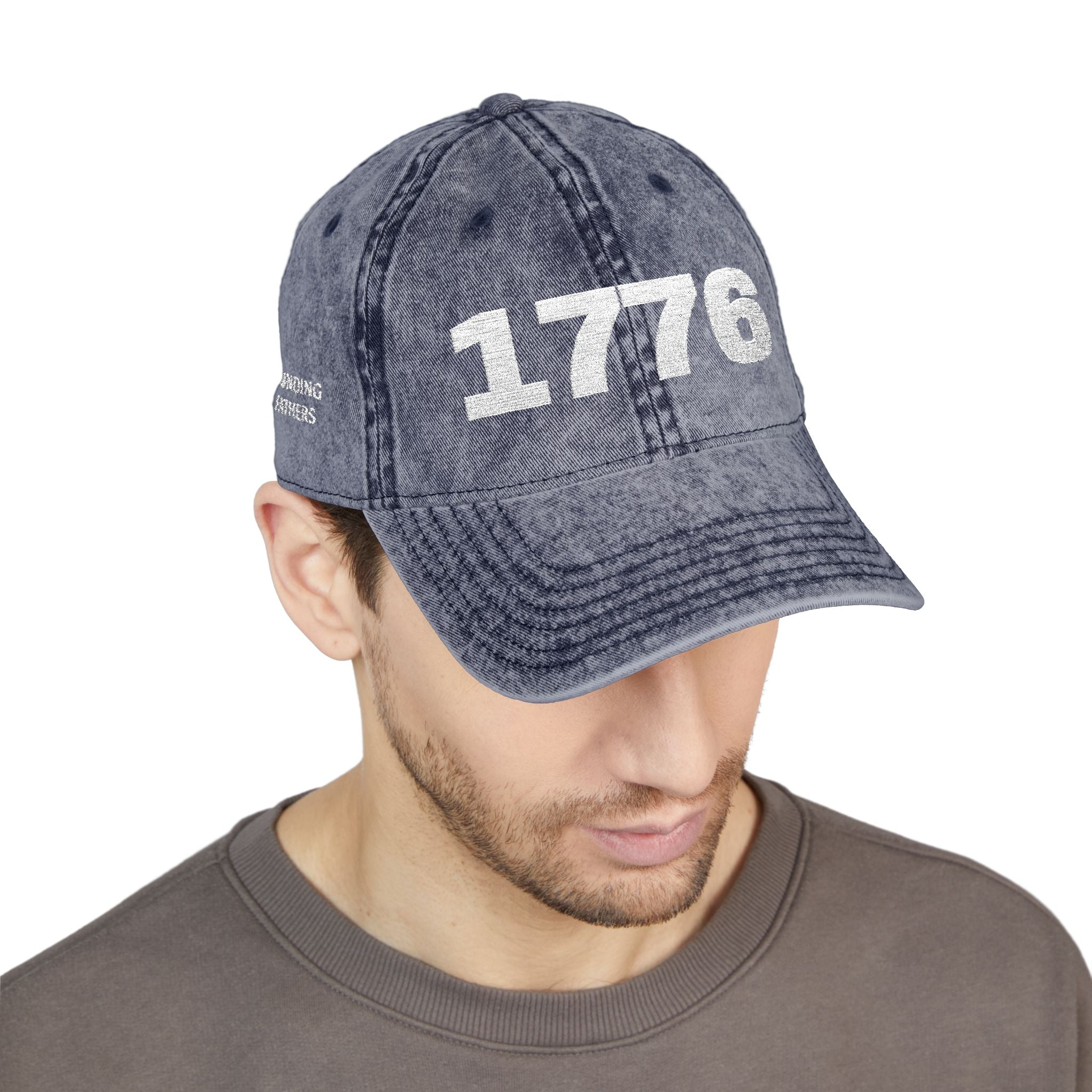1776 Vintage Embroidered Cap – Distressed Patriotic Baseball Hat