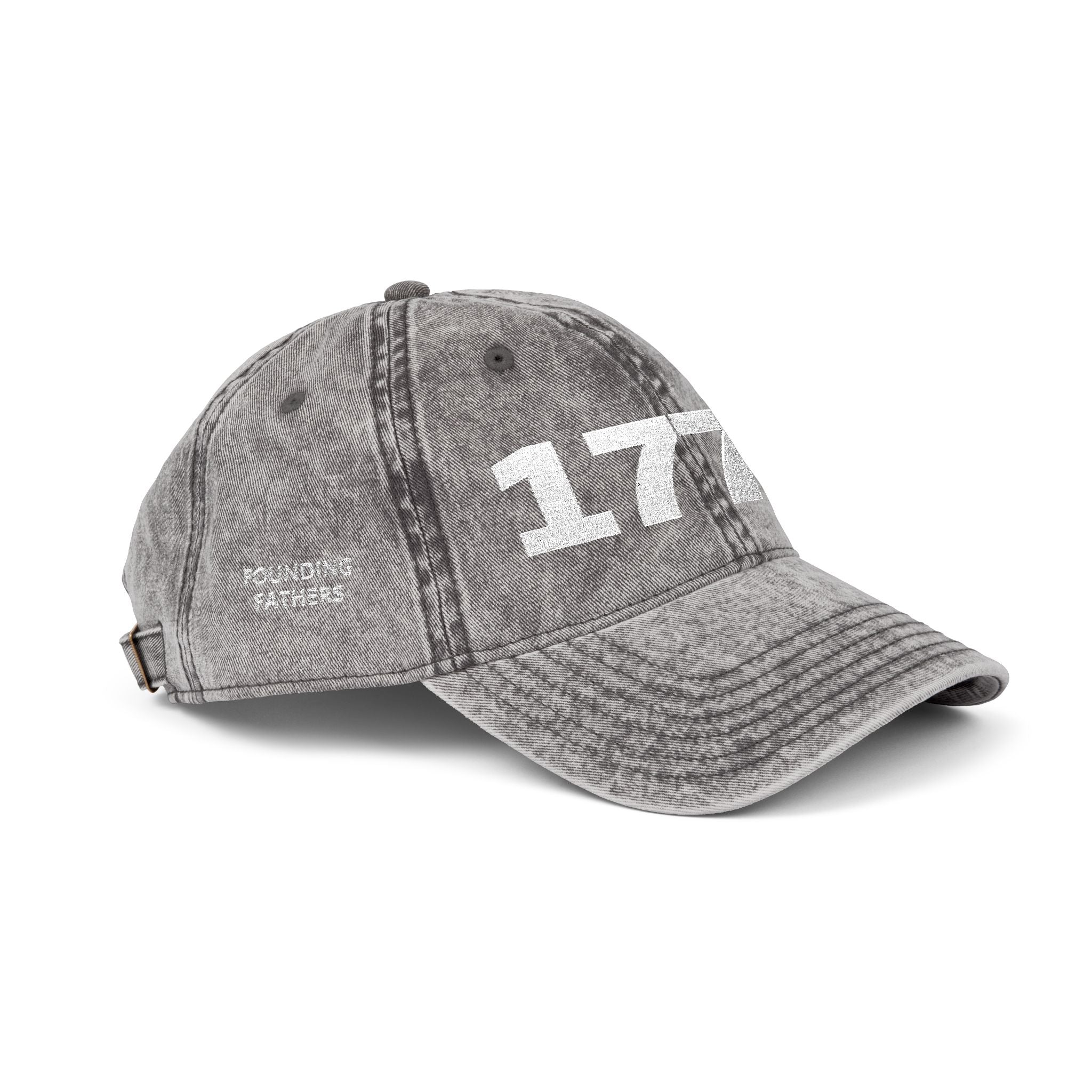 1776 Vintage Embroidered Cap – Distressed Patriotic Baseball Hat