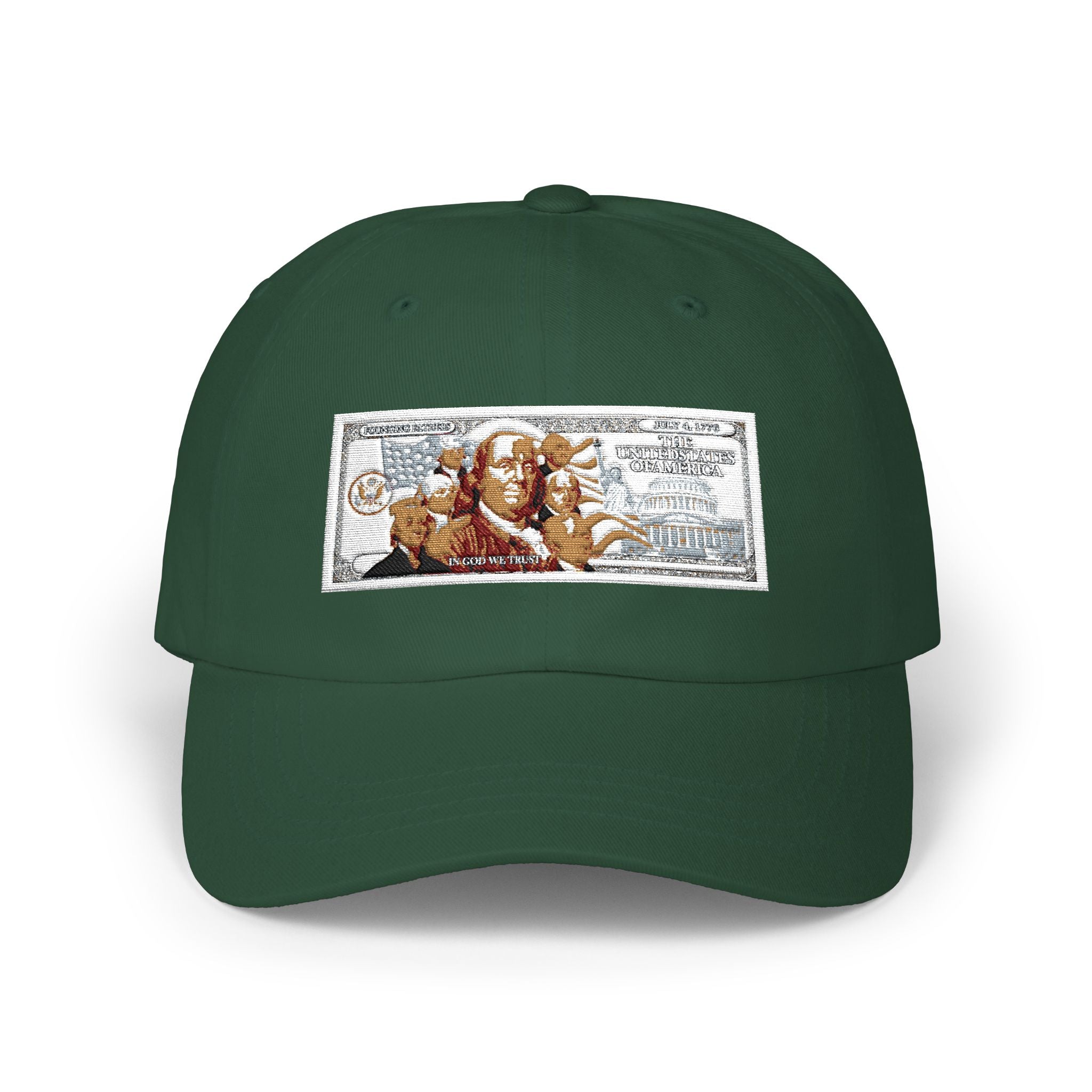 Classic Dad Cap - Cherubs Baroque Patch Baseball Hat with 1776 Back Print