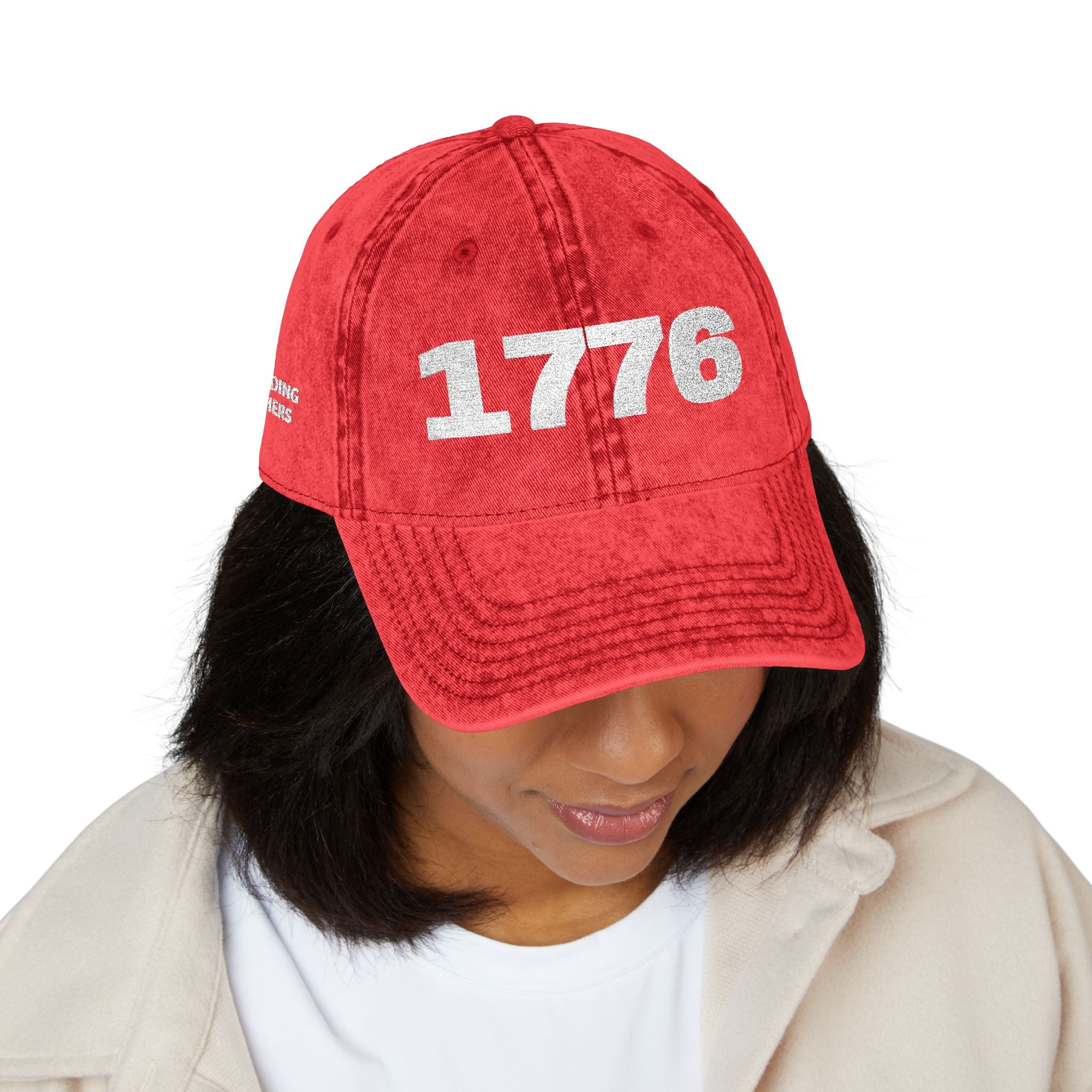1776 Vintage Embroidered Cap – Distressed Patriotic Baseball Hat