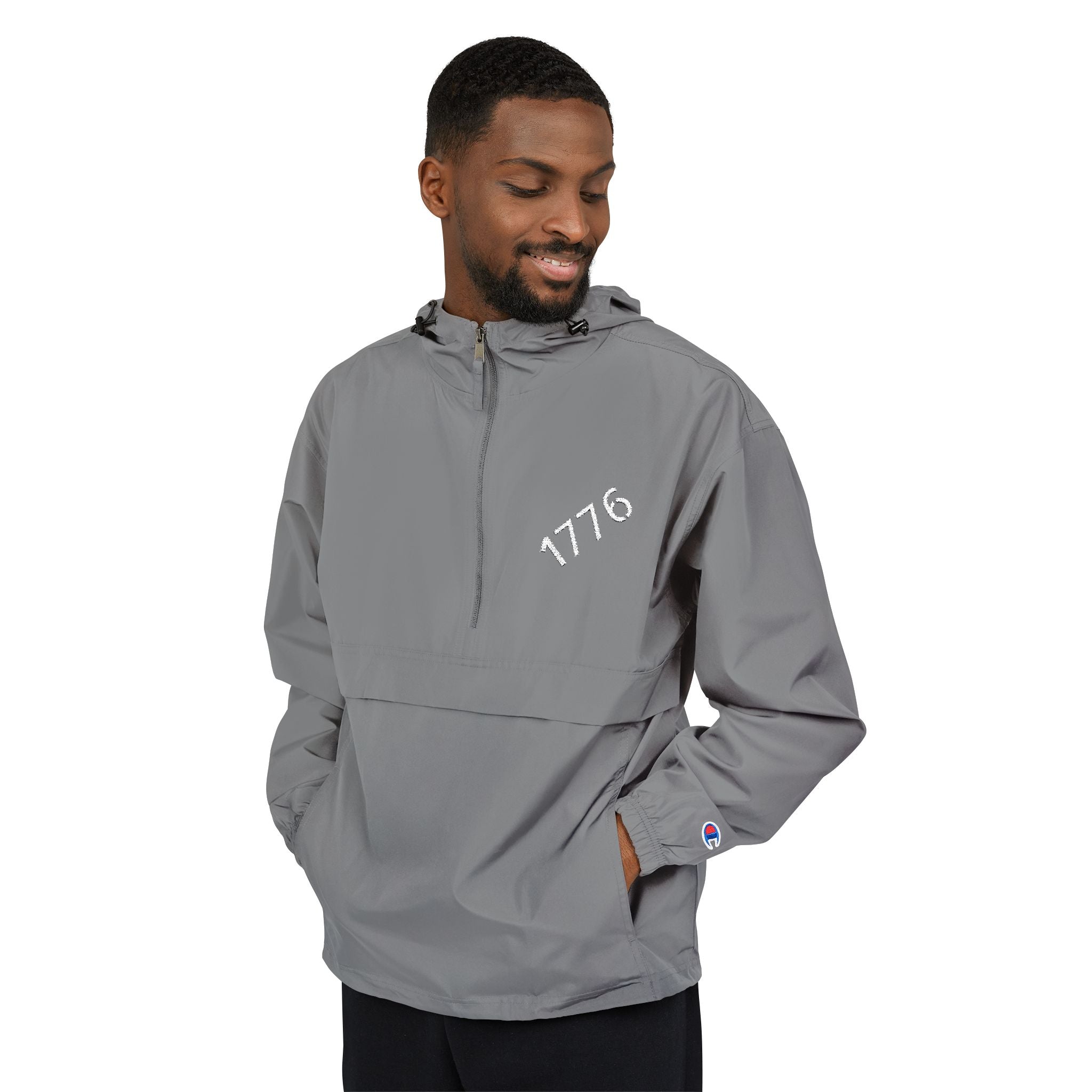 1776 Orange Packable Anorak Jacket