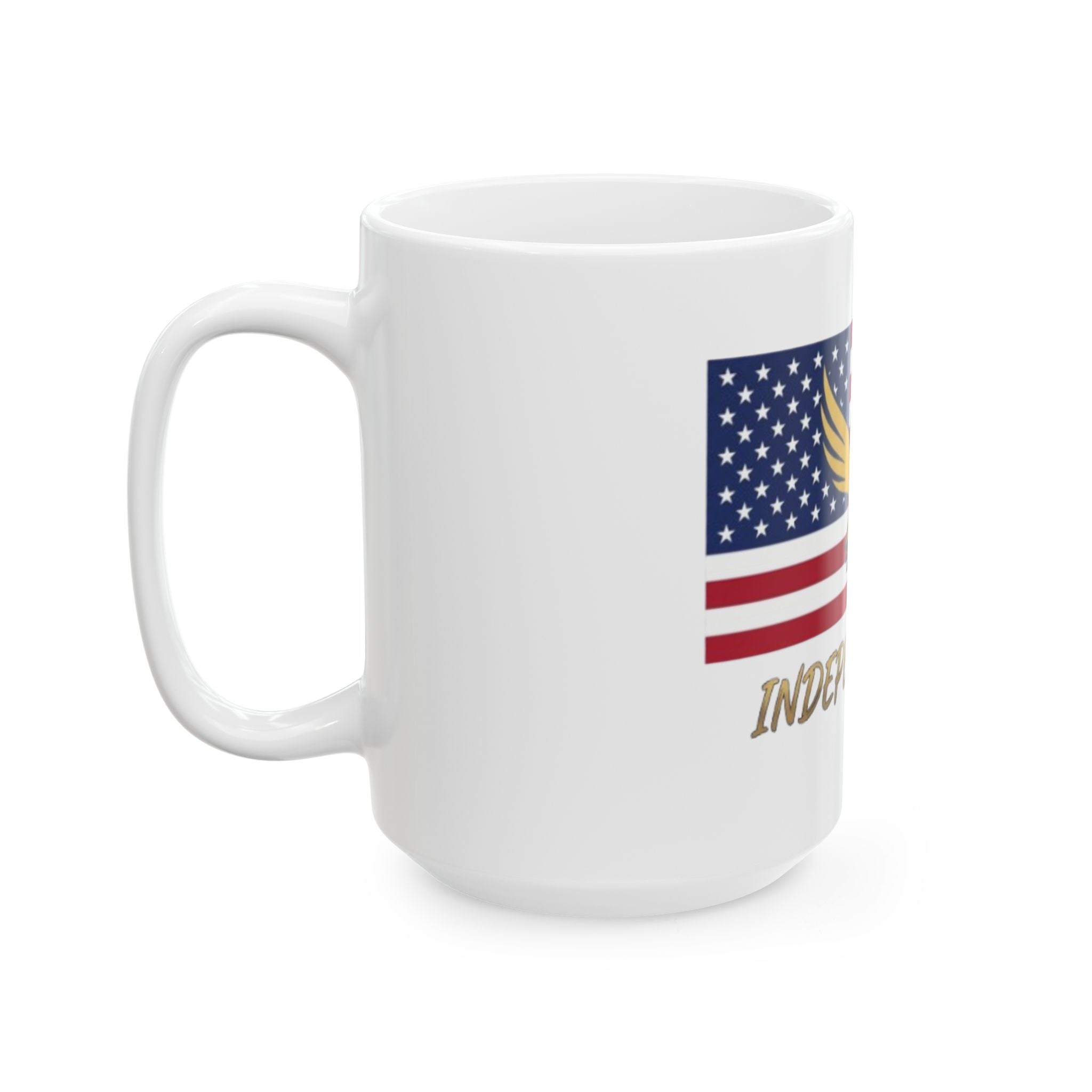 Independence Flag Mug — American Eagle Ceramic Coffee Cup (11oz & 15oz)