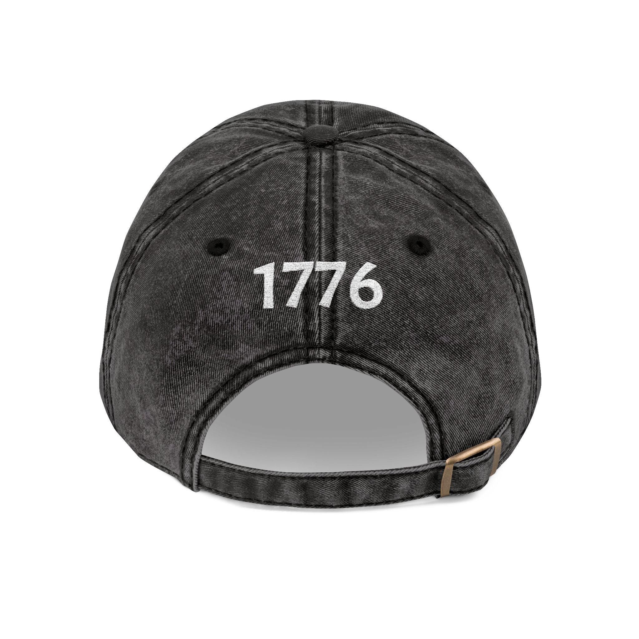 1776 Vintage Embroidered Cap – Distressed Patriotic Baseball Hat