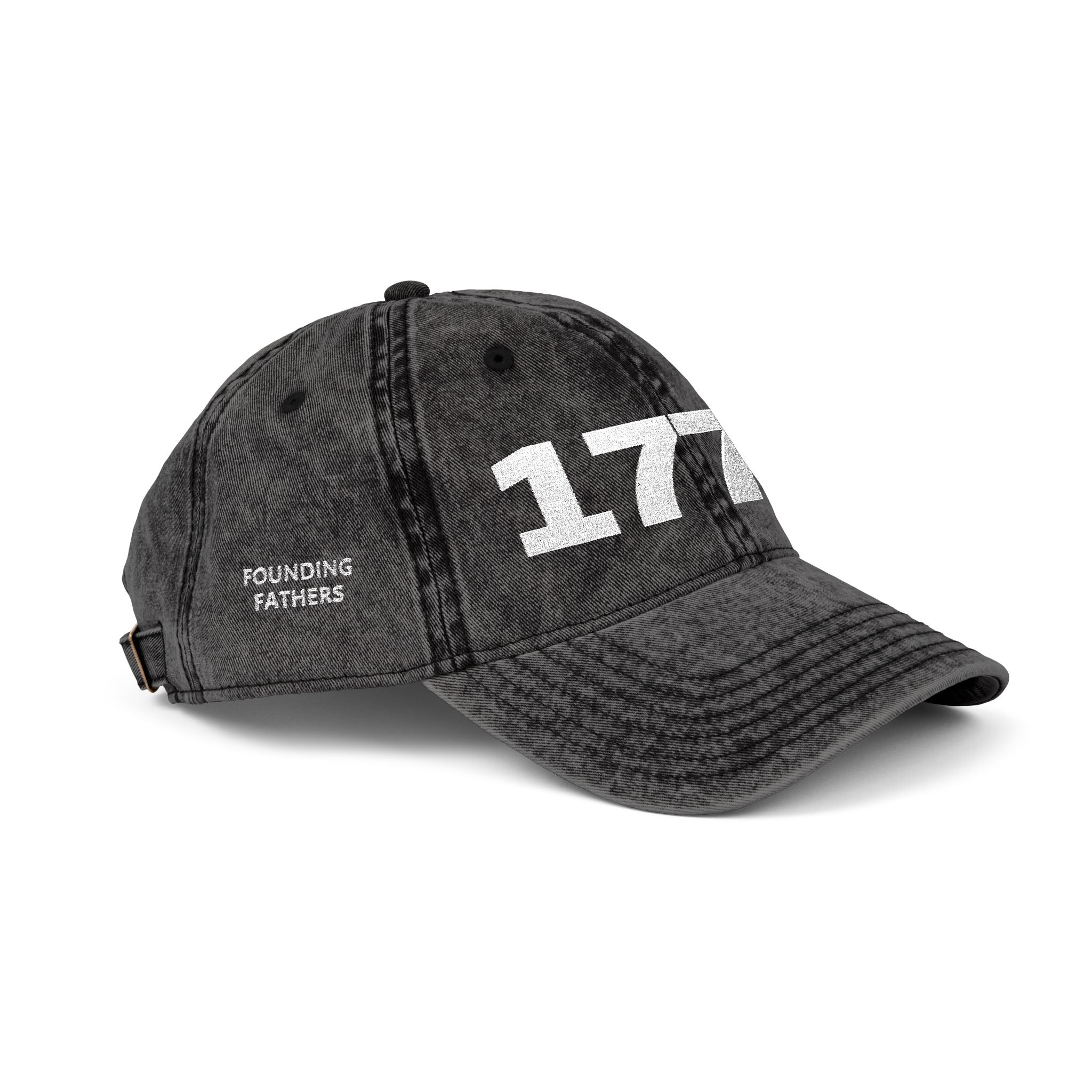 1776 Vintage Embroidered Cap – Distressed Patriotic Baseball Hat