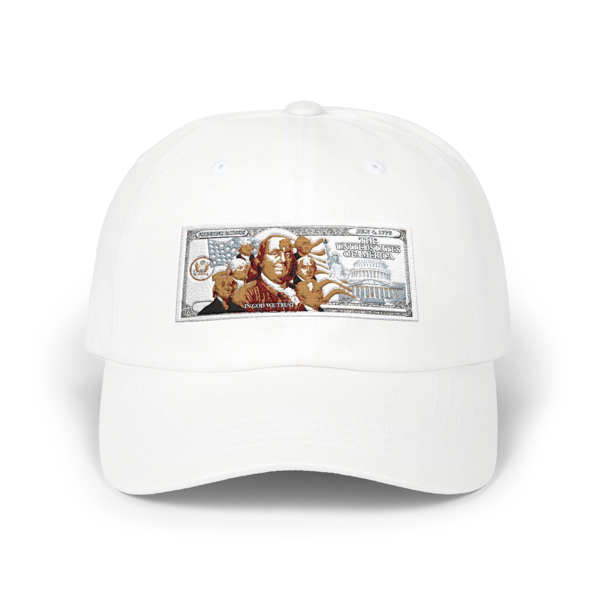 Classic Dad Cap - Cherubs Baroque Patch Baseball Hat with 1776 Back Print