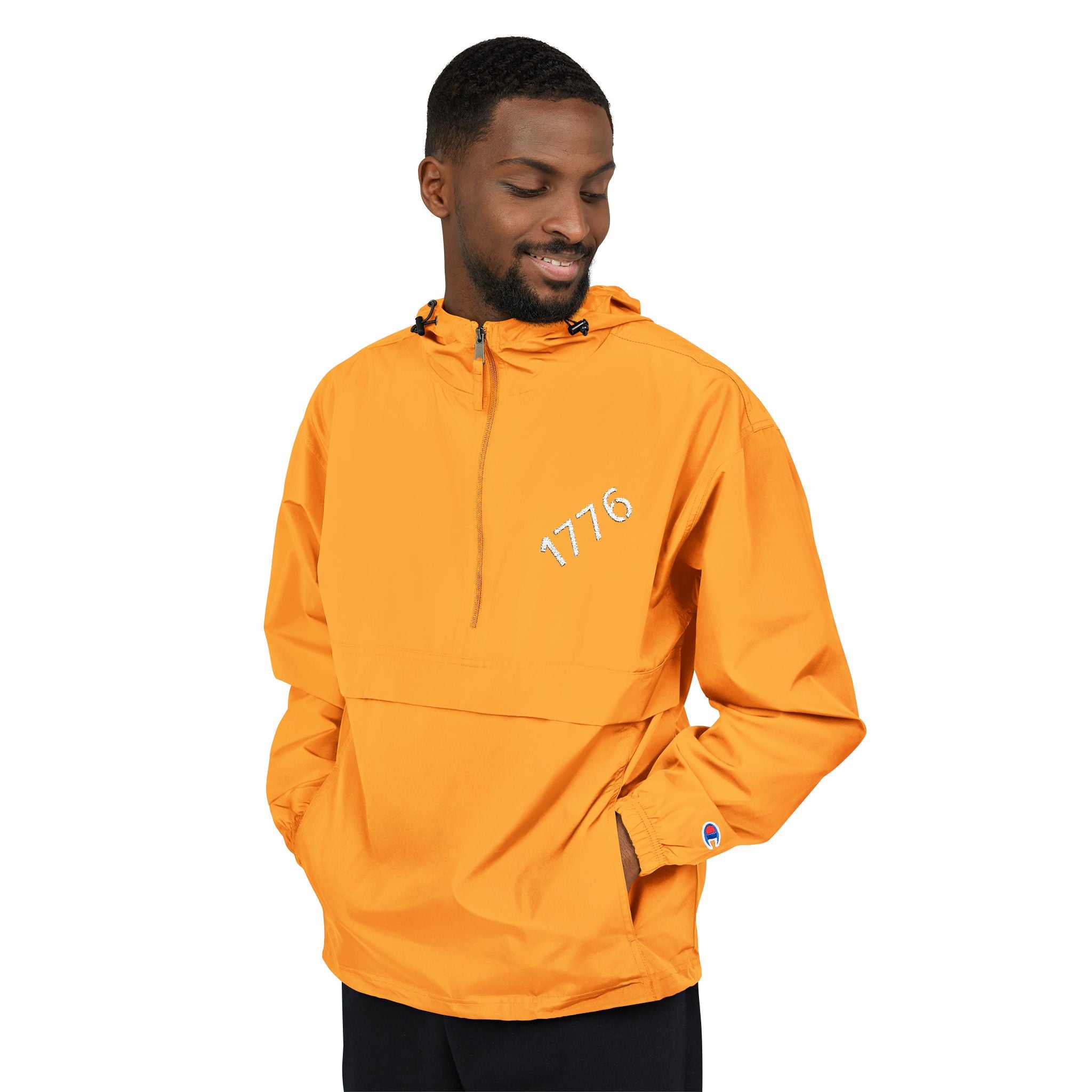 1776 Orange Packable Anorak Jacket