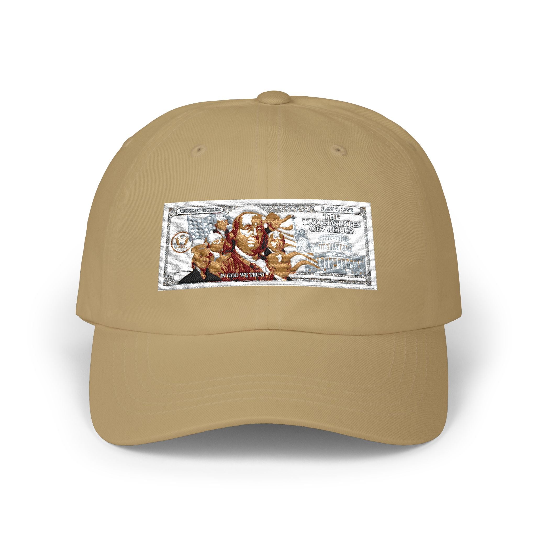 Classic Dad Cap - Cherubs Baroque Patch Baseball Hat with 1776 Back Print
