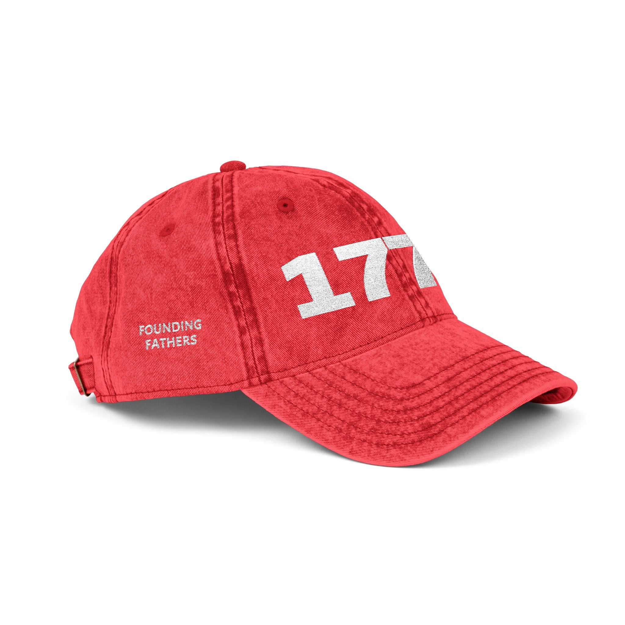 1776 Vintage Embroidered Cap – Distressed Patriotic Baseball Hat