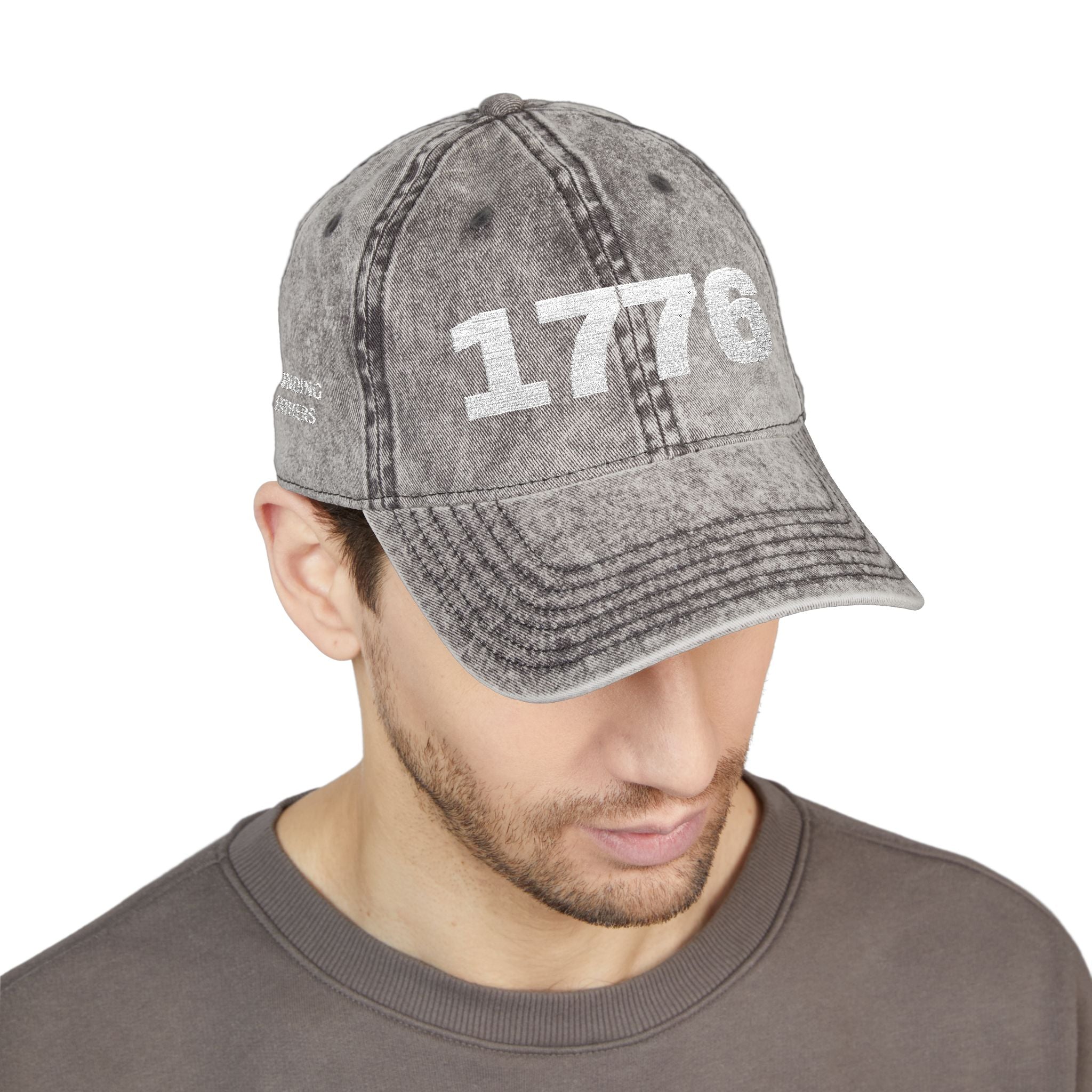 1776 Vintage Embroidered Cap – Distressed Patriotic Baseball Hat