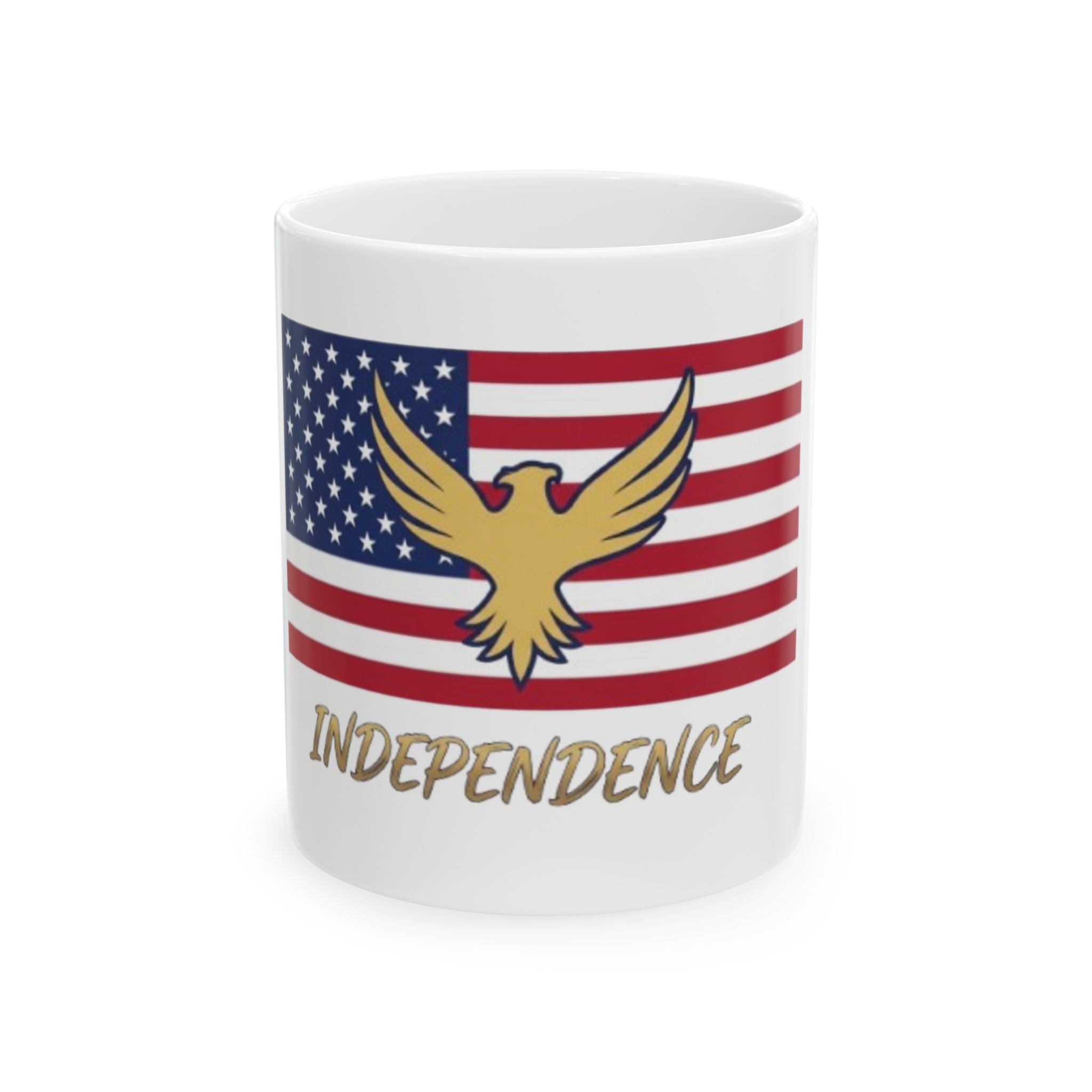 Independence Flag Mug — American Eagle Ceramic Coffee Cup (11oz & 15oz)