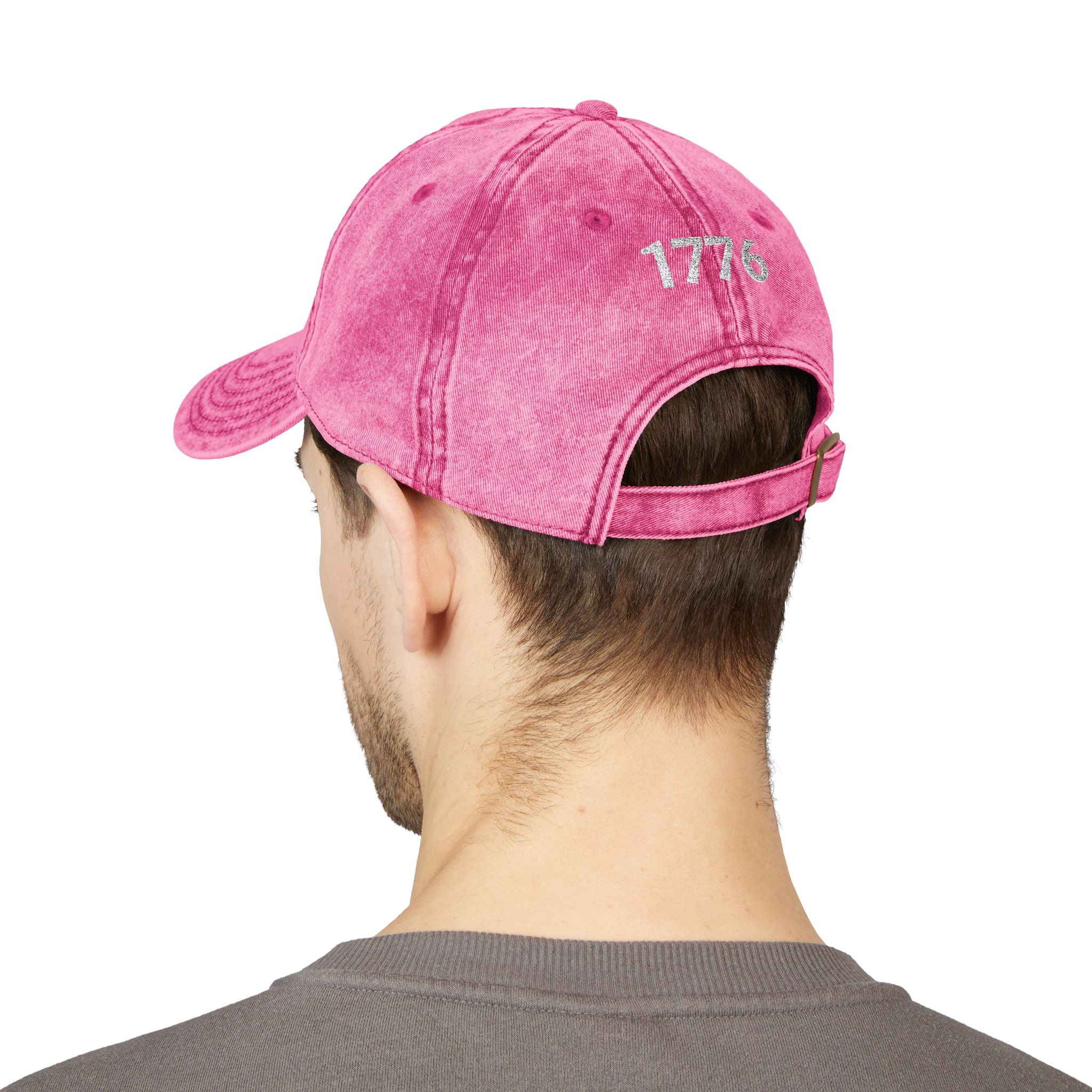 1776 Vintage Embroidered Cap – Distressed Patriotic Baseball Hat