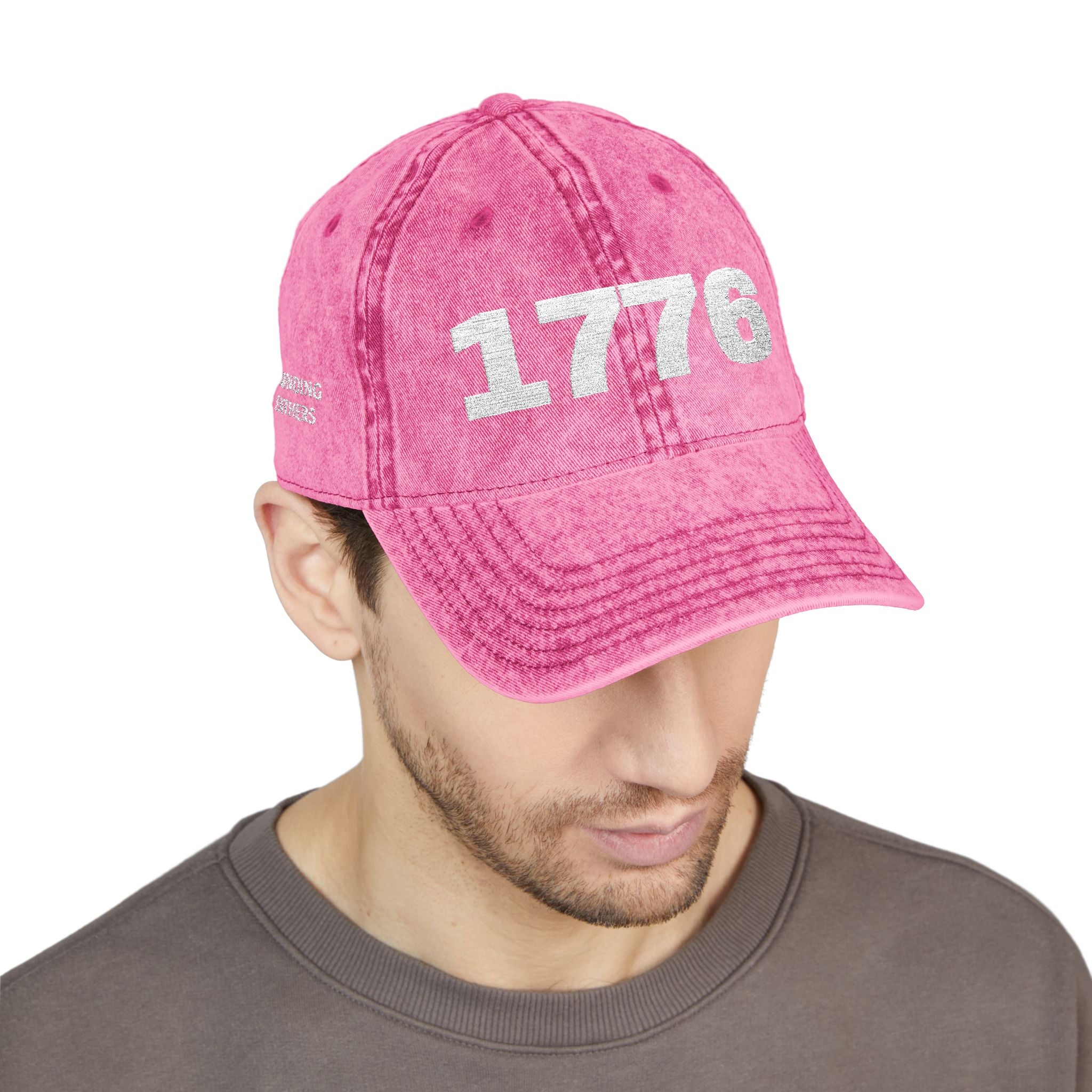 1776 Vintage Embroidered Cap – Distressed Patriotic Baseball Hat