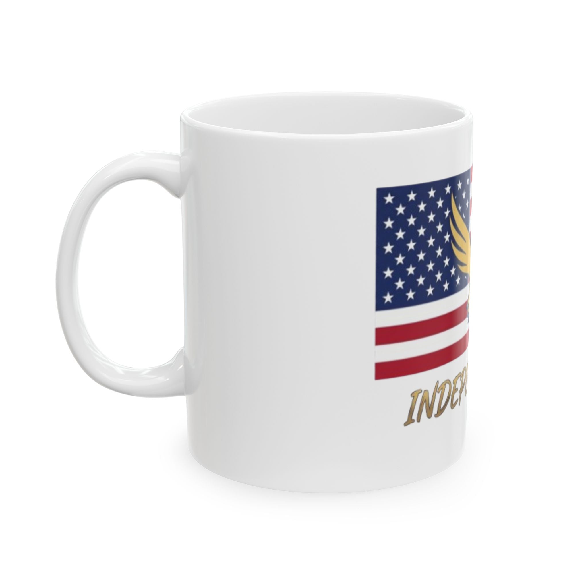 Independence Flag Mug — American Eagle Ceramic Coffee Cup (11oz & 15oz)