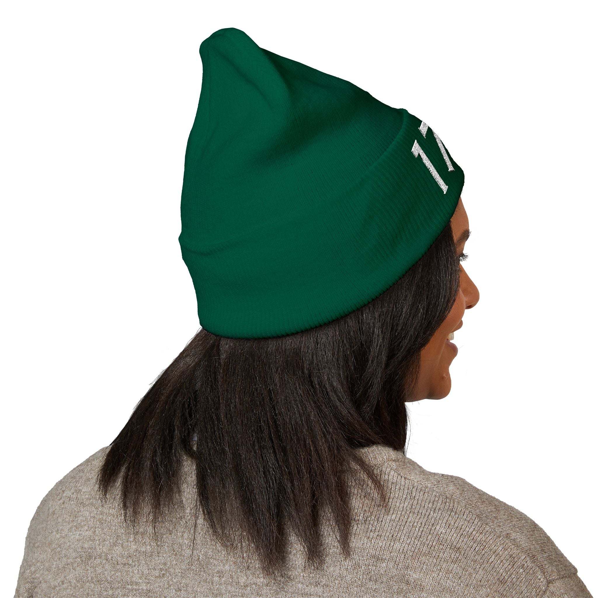 1776 Embroidered Cuffed Beanie - Patriotic Knit Winter Hat