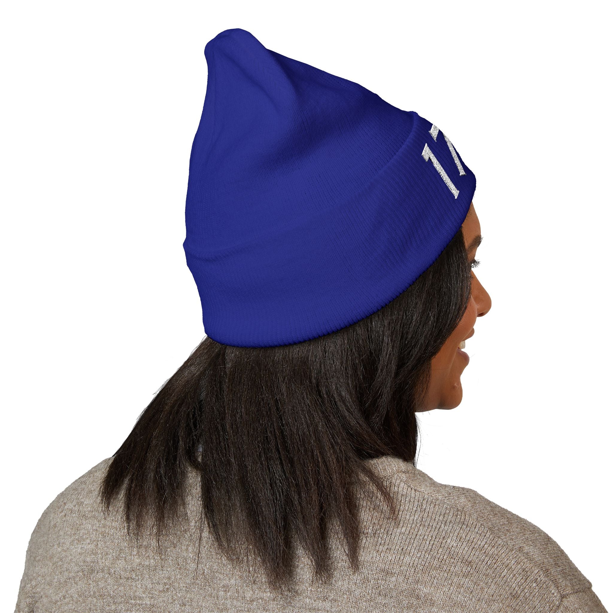 1776 Embroidered Cuffed Beanie - Patriotic Knit Winter Hat