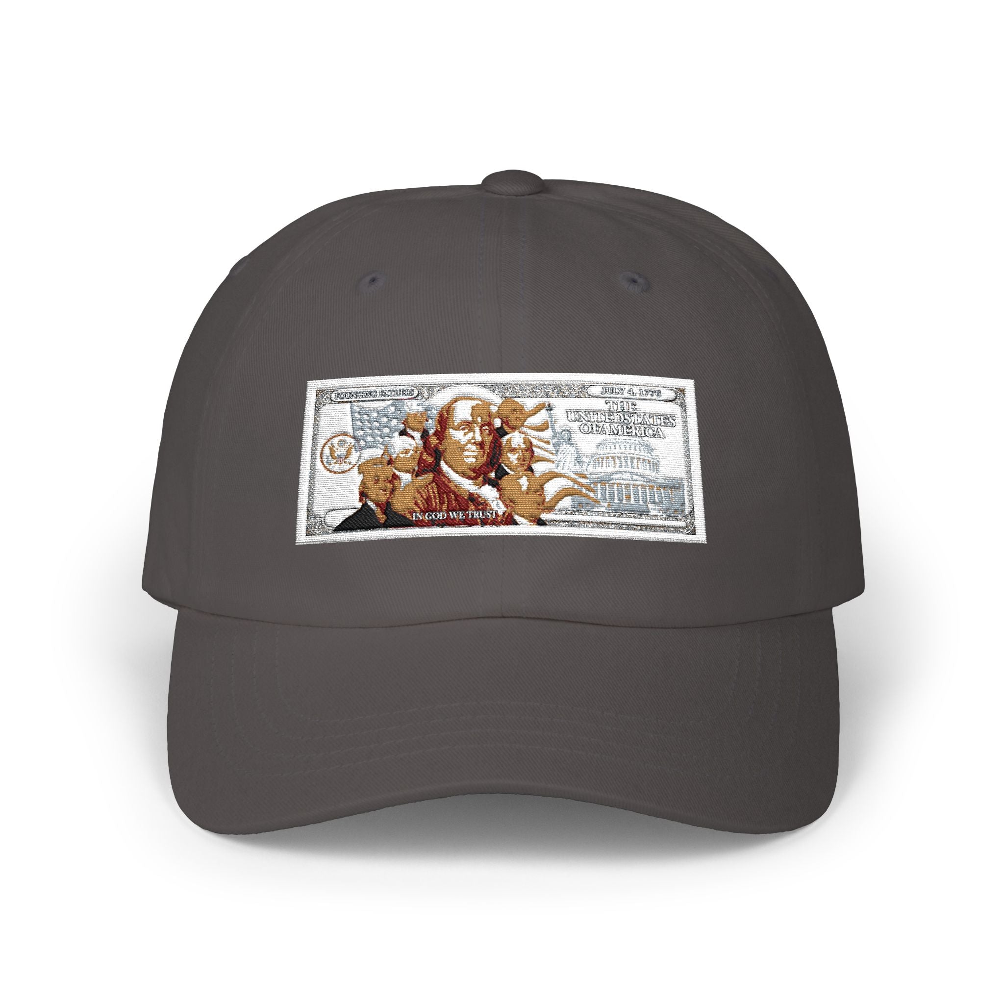 Classic Dad Cap - Cherubs Baroque Patch Baseball Hat with 1776 Back Print
