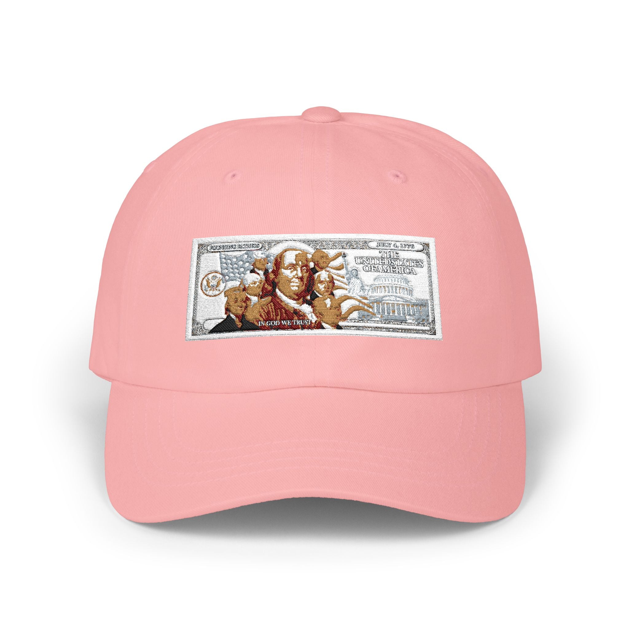 Classic Dad Cap - Cherubs Baroque Patch Baseball Hat with 1776 Back Print