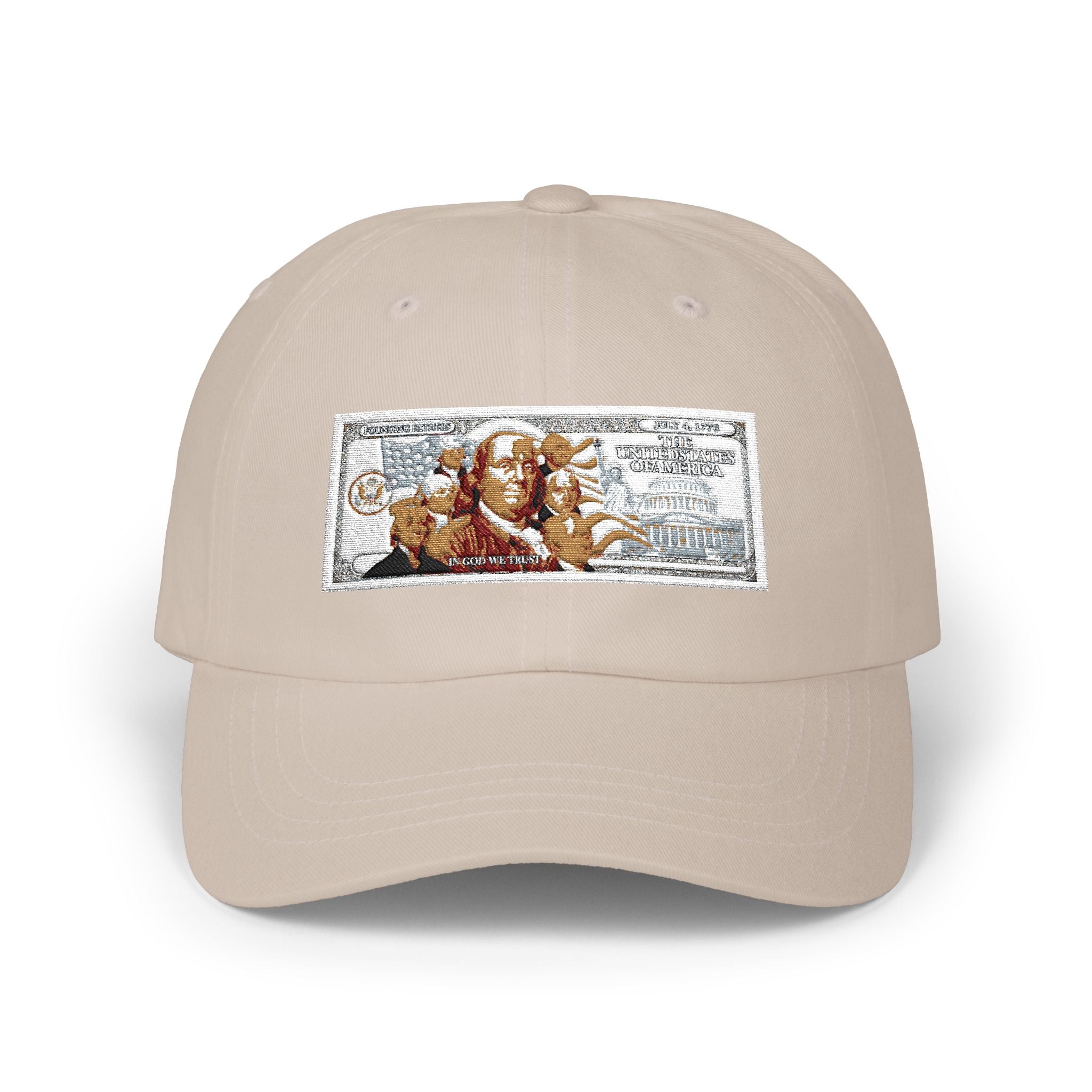 Classic Dad Cap - Cherubs Baroque Patch Baseball Hat with 1776 Back Print