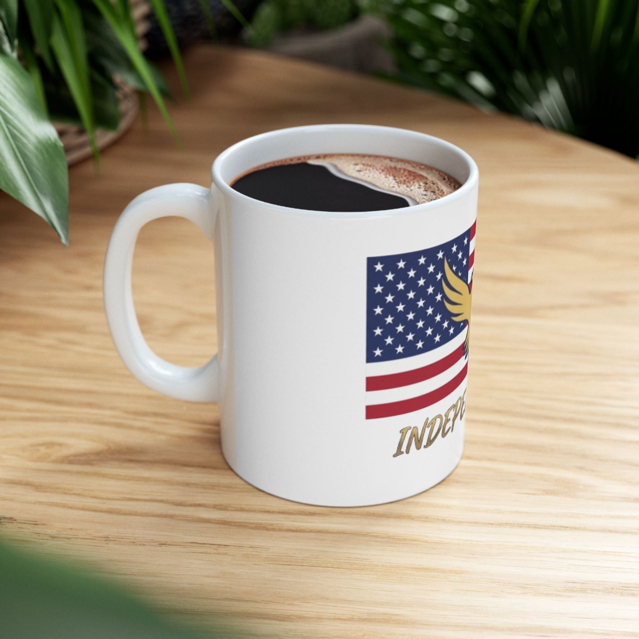 Independence Flag Mug — American Eagle Ceramic Coffee Cup (11oz & 15oz)